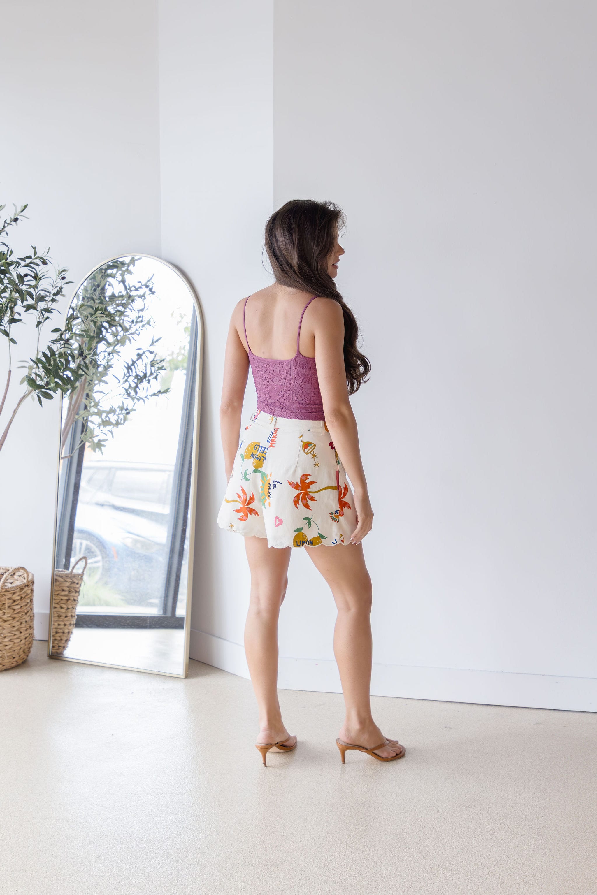 Margo Pleated Linen High-Rise Shorts