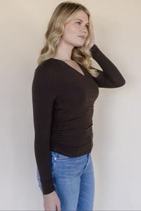 Jane Long Sleeve Wrap Top
