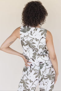 Hot Tropic Tie Front Vest Top