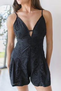 Vina Eyelet Tie Romper