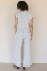 Irisa Cut Out Back Linen Jumpsuit Irisa Cut Out Back Linen Jumpsuit