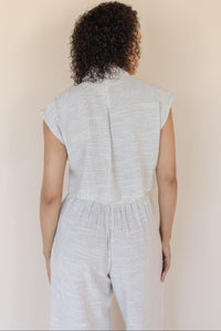Irisa Cut Out Back Linen Jumpsuit Irisa Cut Out Back Linen Jumpsuit