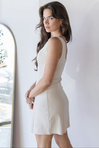 Charlene Stretch Linen Mini Dress
