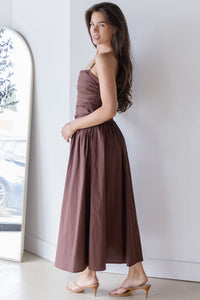Hansen Midi Dress With Bead Accent