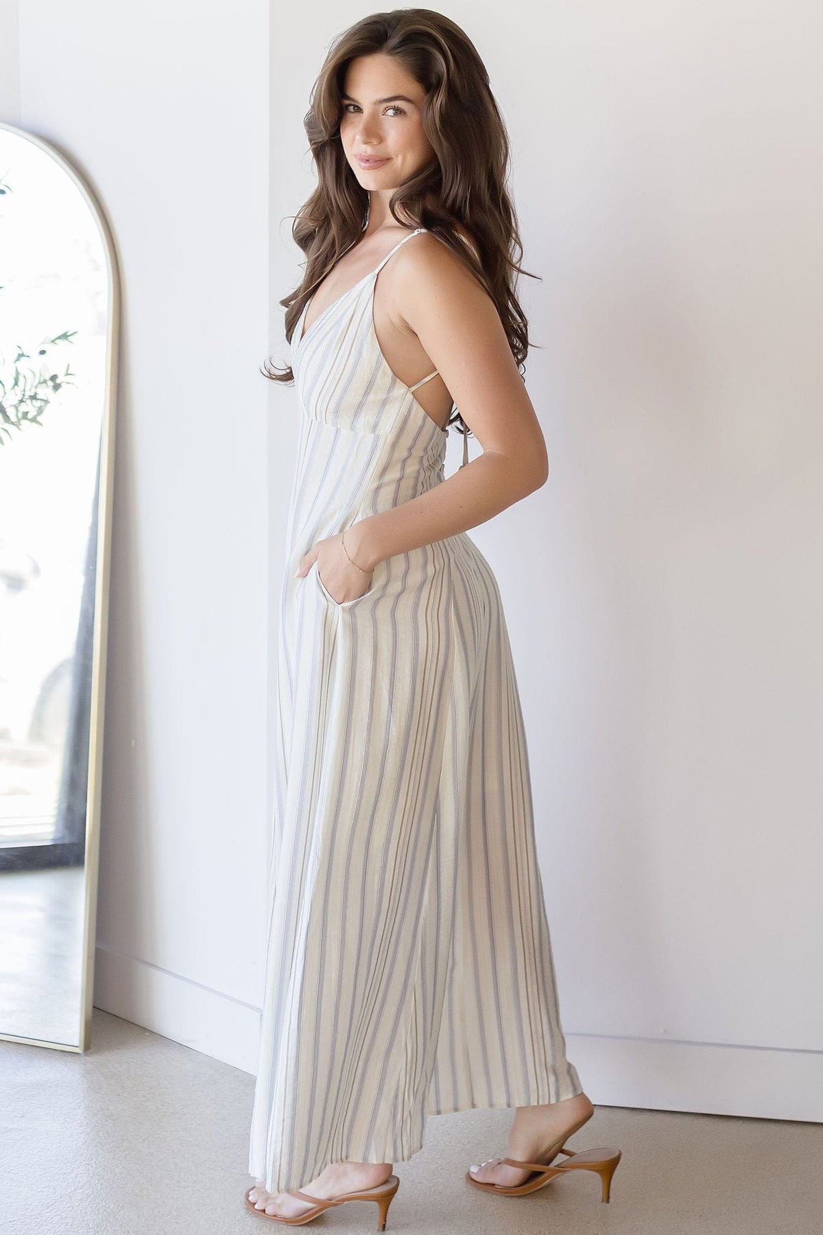elianna maxi dress Small / Blue Stripe