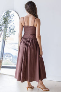 Hansen Midi Dress With Bead Accent
