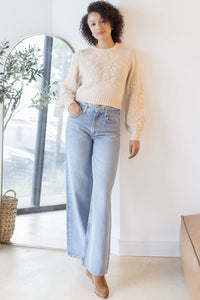 Tilda Embroidered Flower Sweater