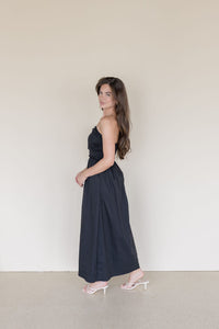 Joey Strapless Midi Dress With Pockets