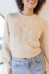 Tilda Embroidered Flower Sweater