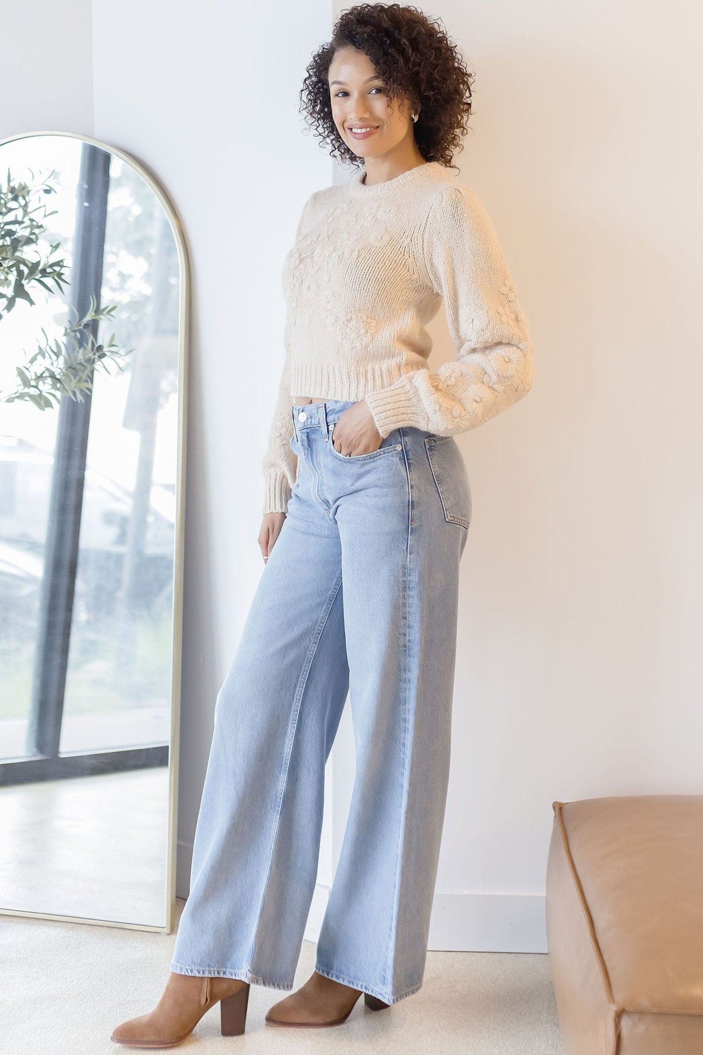 Tilda Embroidered Flower Sweater