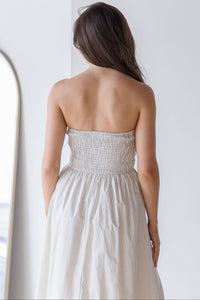 Ashford Strapless Striped Midi Dress