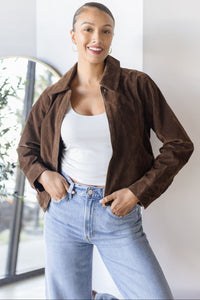 Canyon Cropped Suede Jacket Canyon Cropped Suede Jacket
