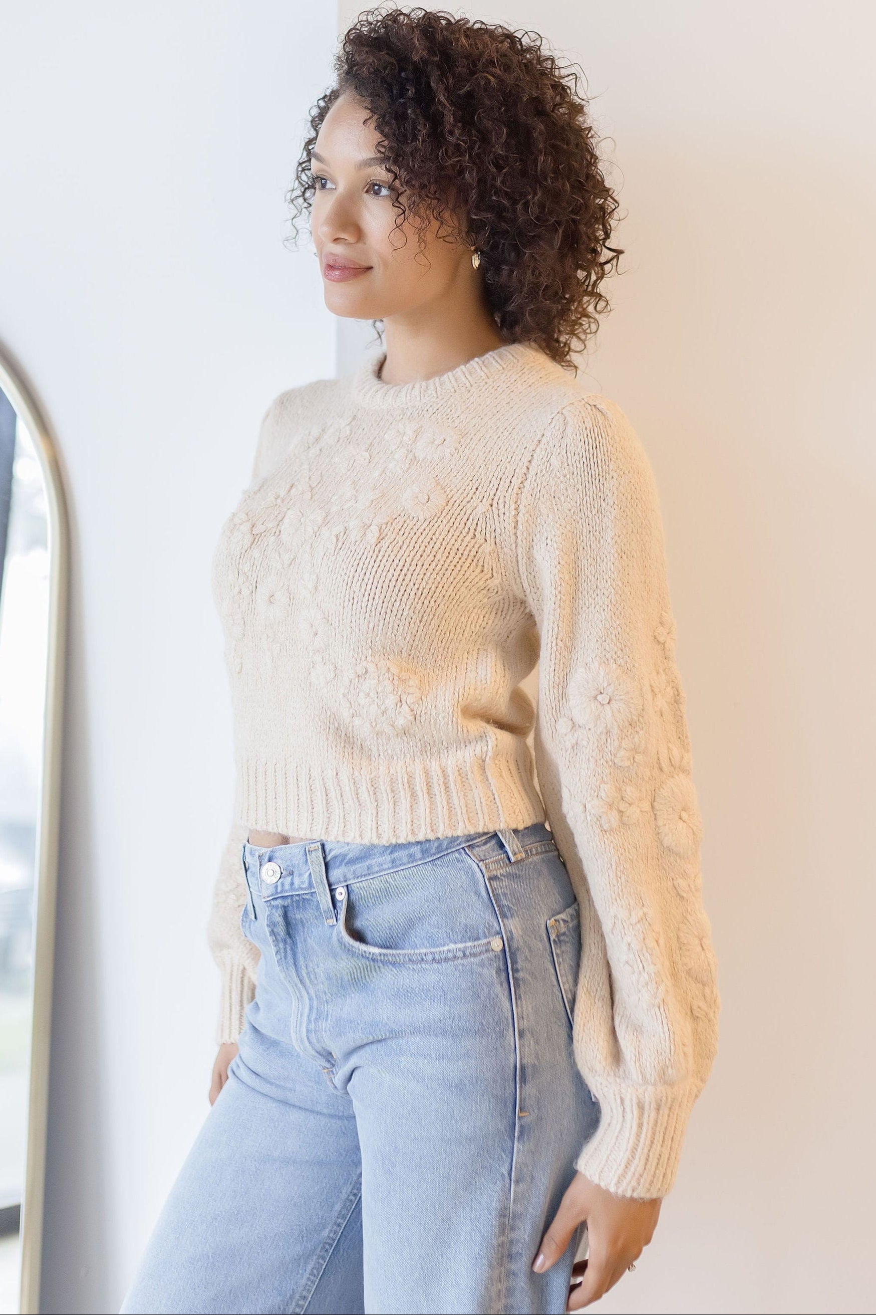 Tilda Embroidered Flower Sweater
