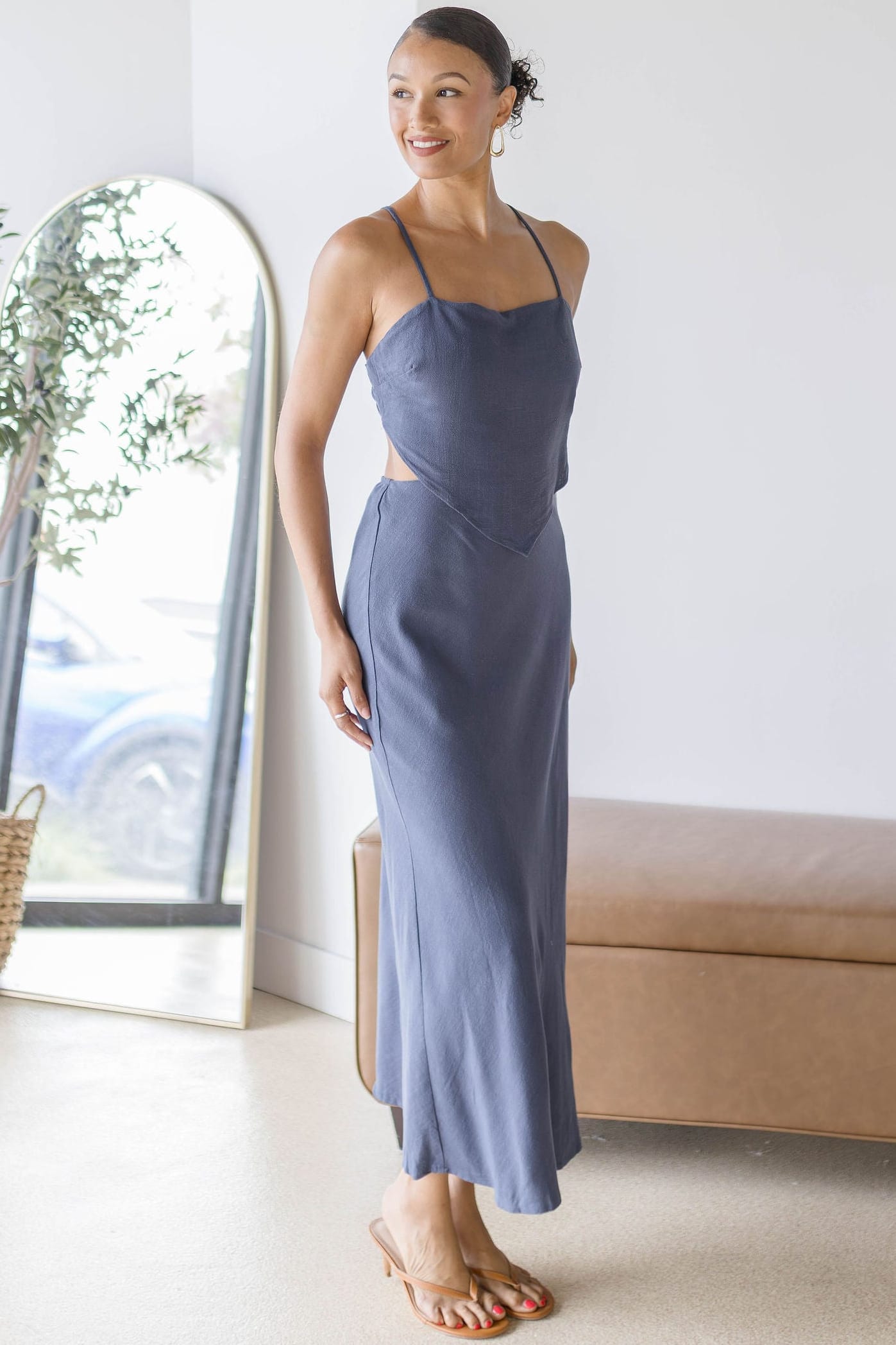 Scottie Open Tie Back Maxi Dress