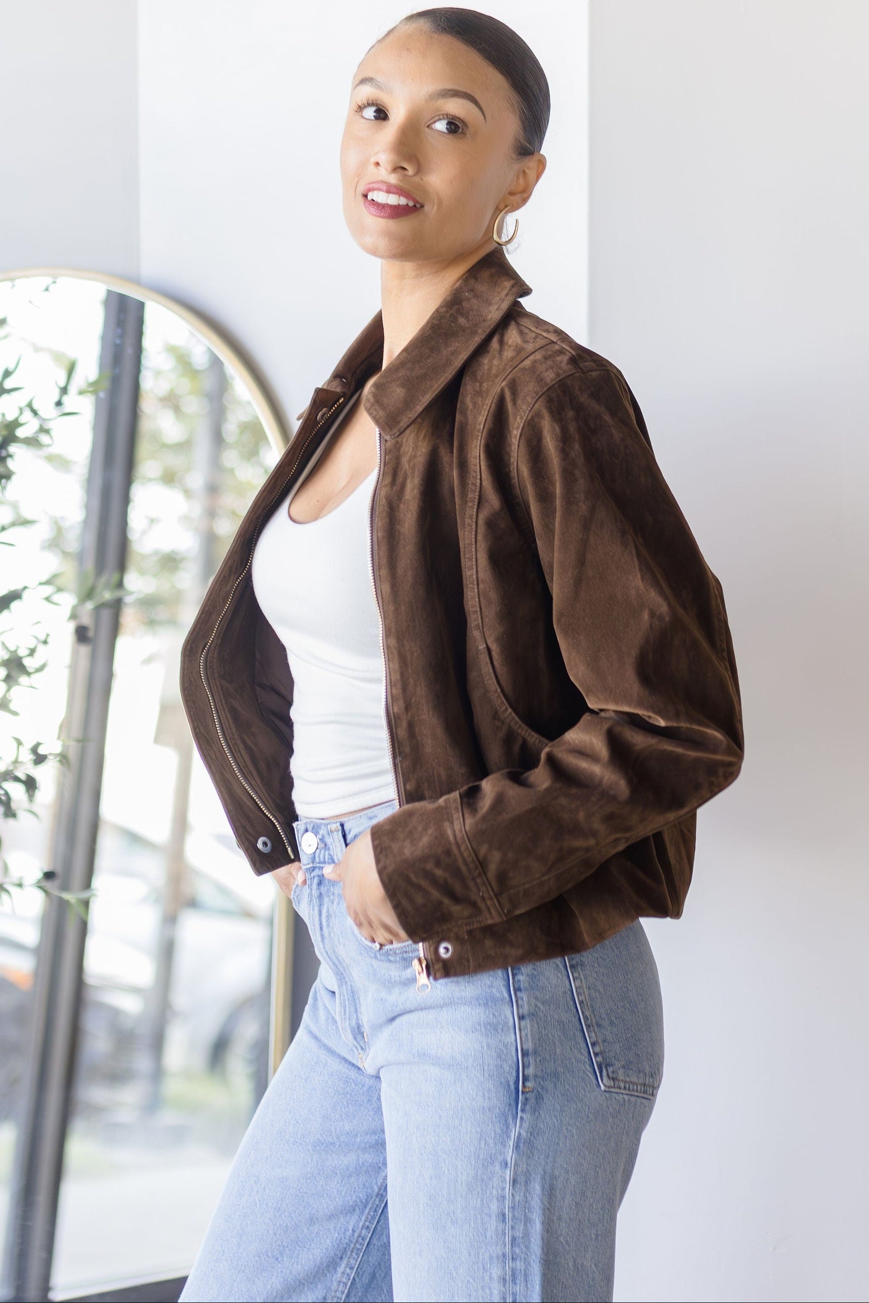 Canyon Cropped Suede Jacket Canyon Cropped Suede Jacket