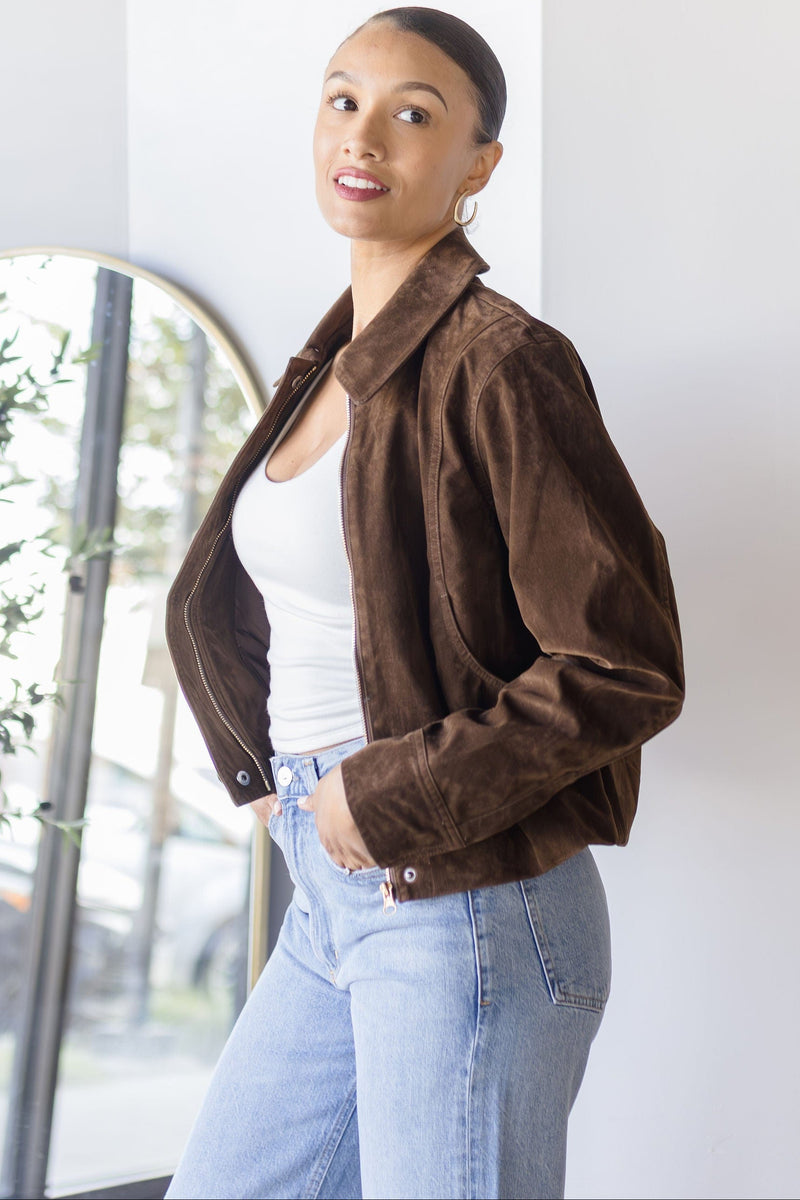 Canyon Cropped Suede Jacket Canyon Cropped Suede Jacket