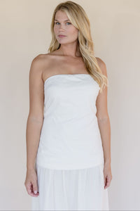 Soft Shore Strapless Midi Dress