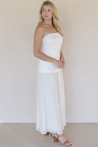 Soft Shore Strapless Midi Dress
