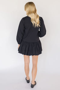 Jessa Bubble Hem Button Down Dress