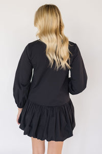 Jessa Bubble Hem Button Down Dress