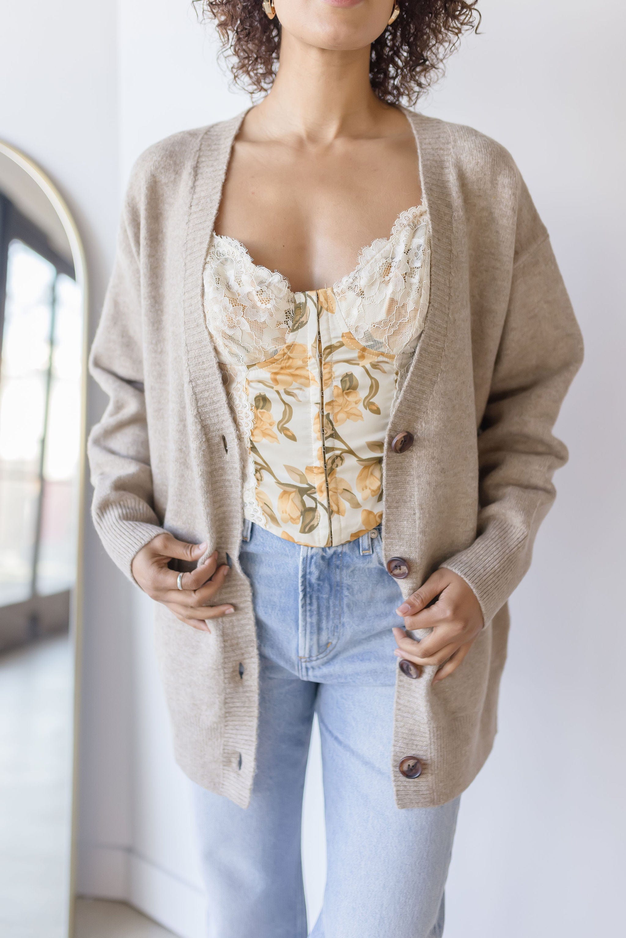 Valencia Satin Floral Bustier Tank Top | Wild Dove Boutique | San