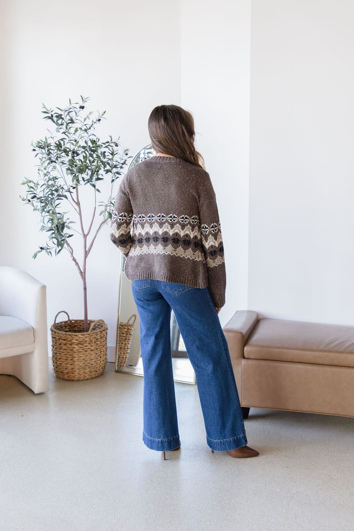 Rounded Hem Sweater Cardigan