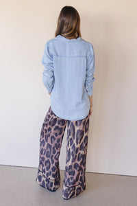 All Out Satin Leopard Pant