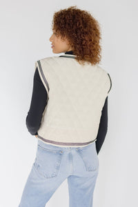 Hailey Embroidered Quilted Vest