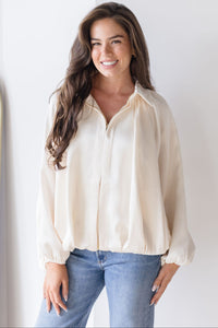 Tansy Silky Satin Bubble Bomber Jacket Tansy Silky Satin Bubble Bomber Jacket