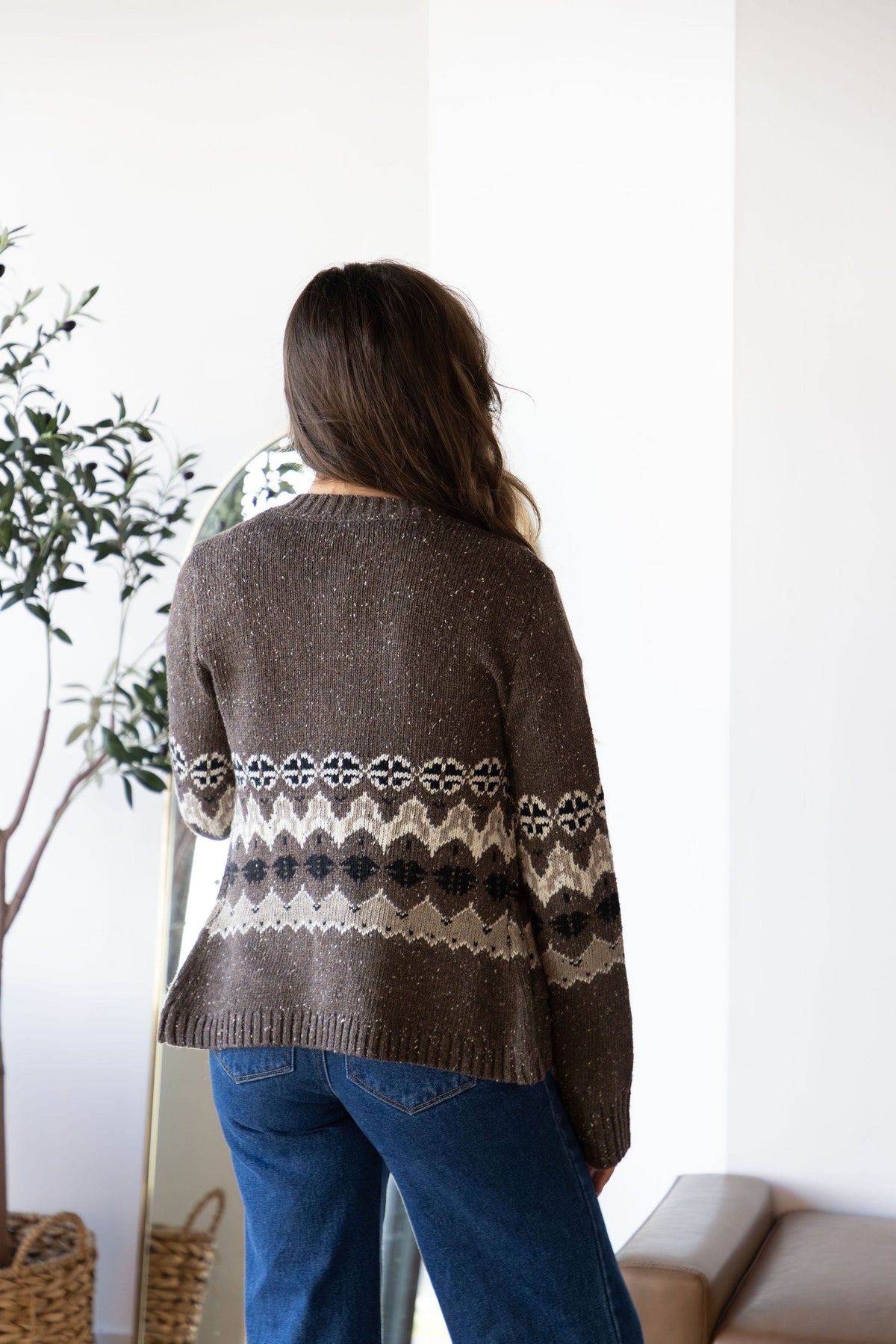 Rounded Hem Sweater Cardigan