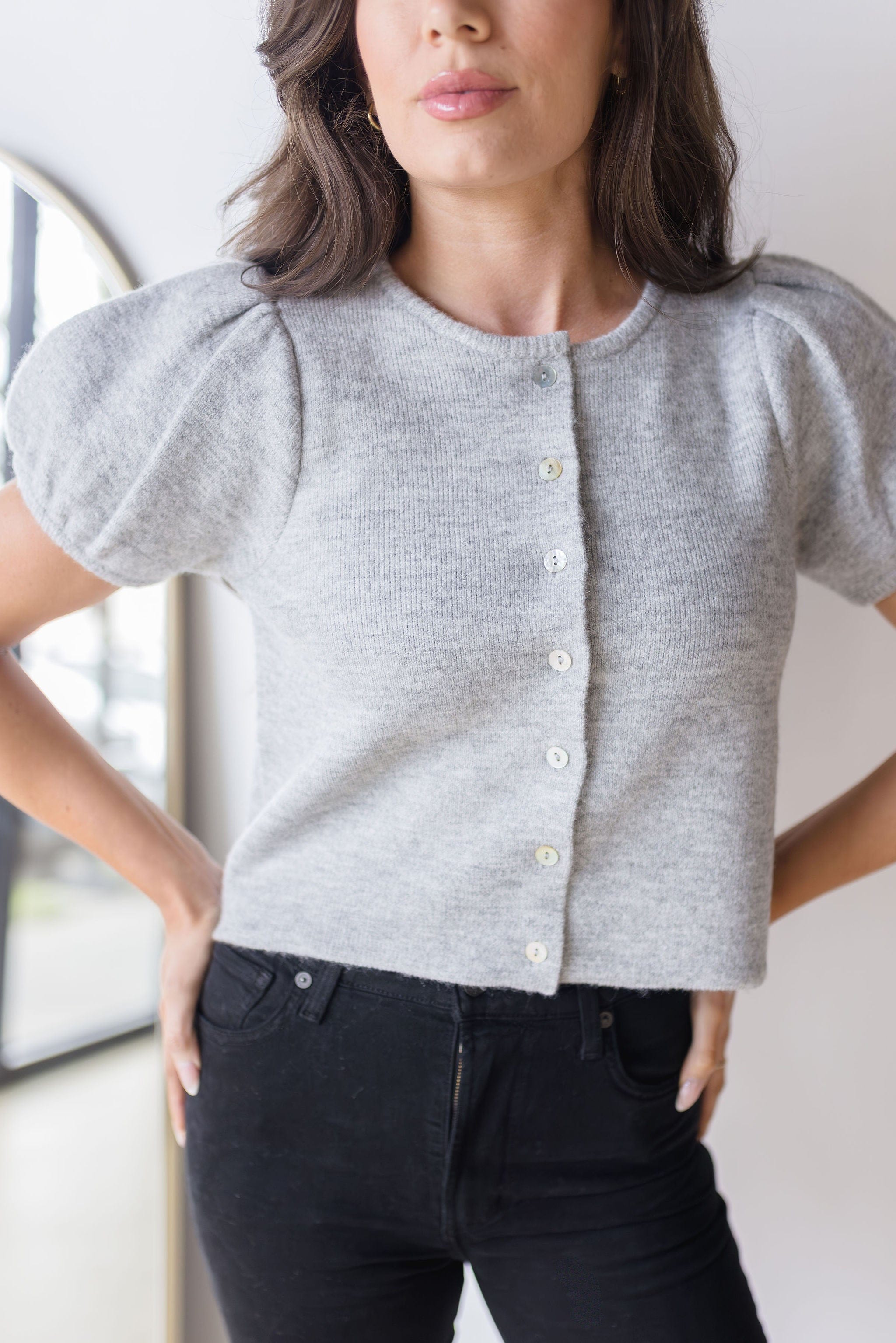 Laney Puff Sleeved Knit Top