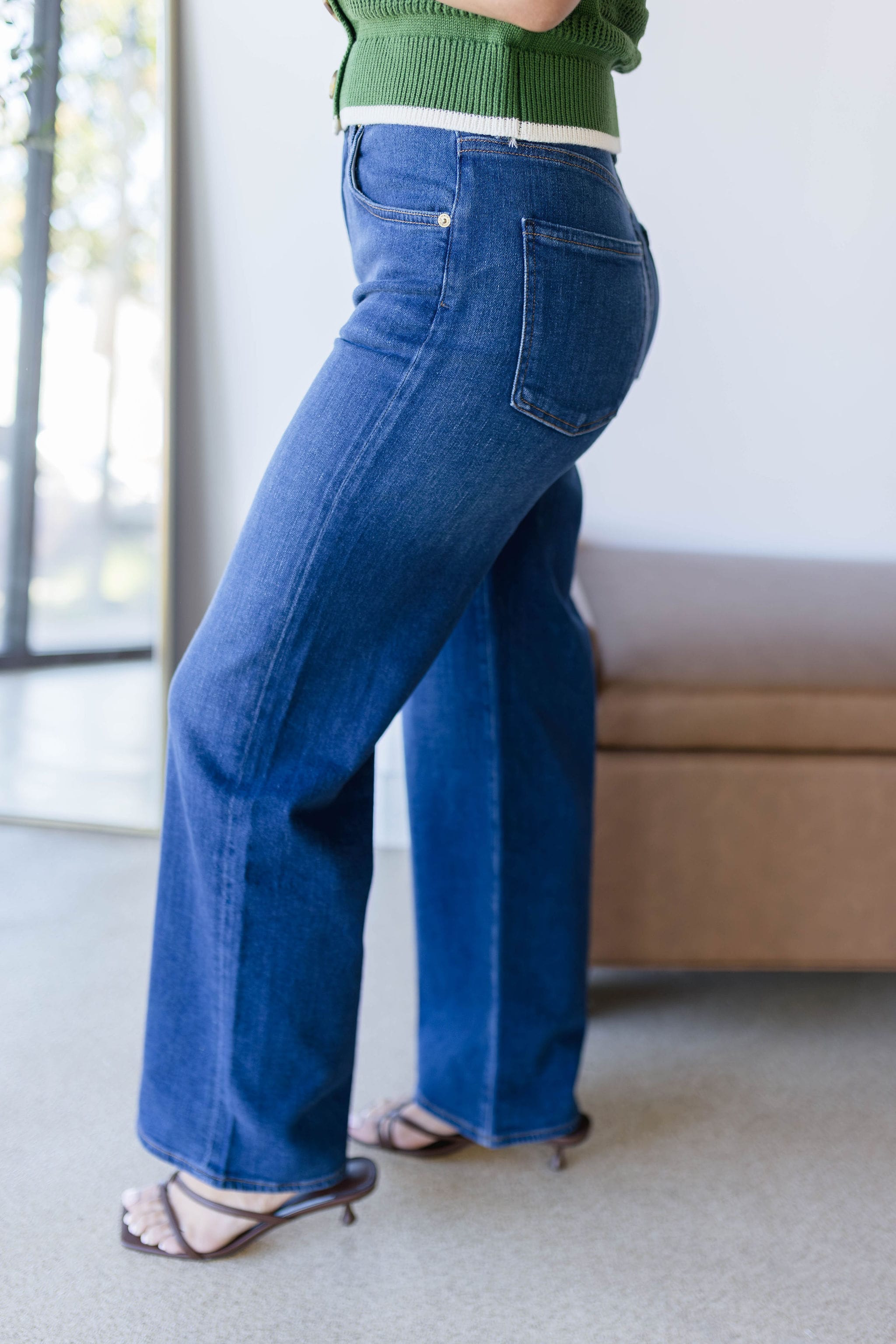 Annina High Rise Wide Leg Jean 30"