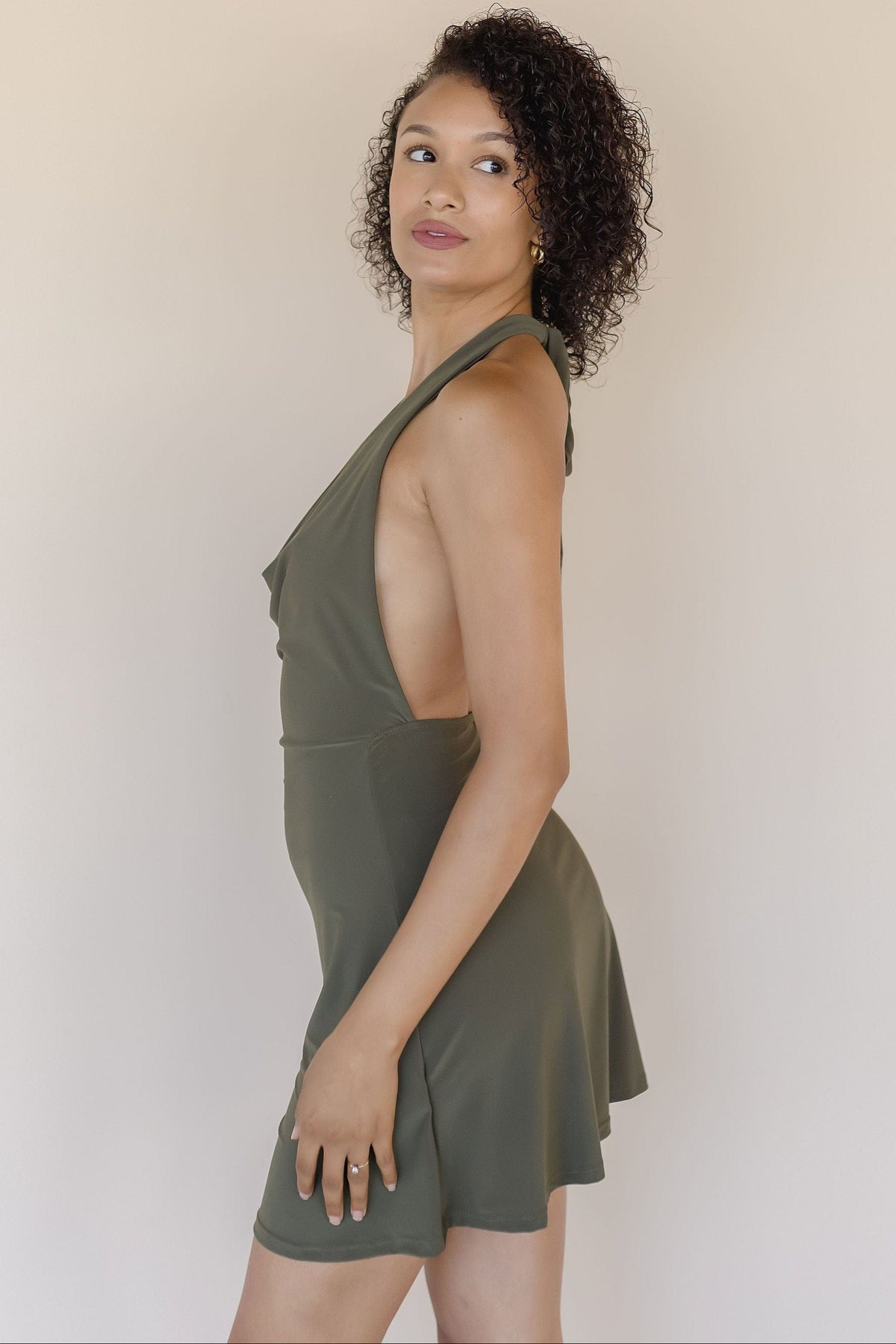 MAXINE Thalia Open Back Halter Mini Dress | Wild Dove Boutique | San  Diego,CA