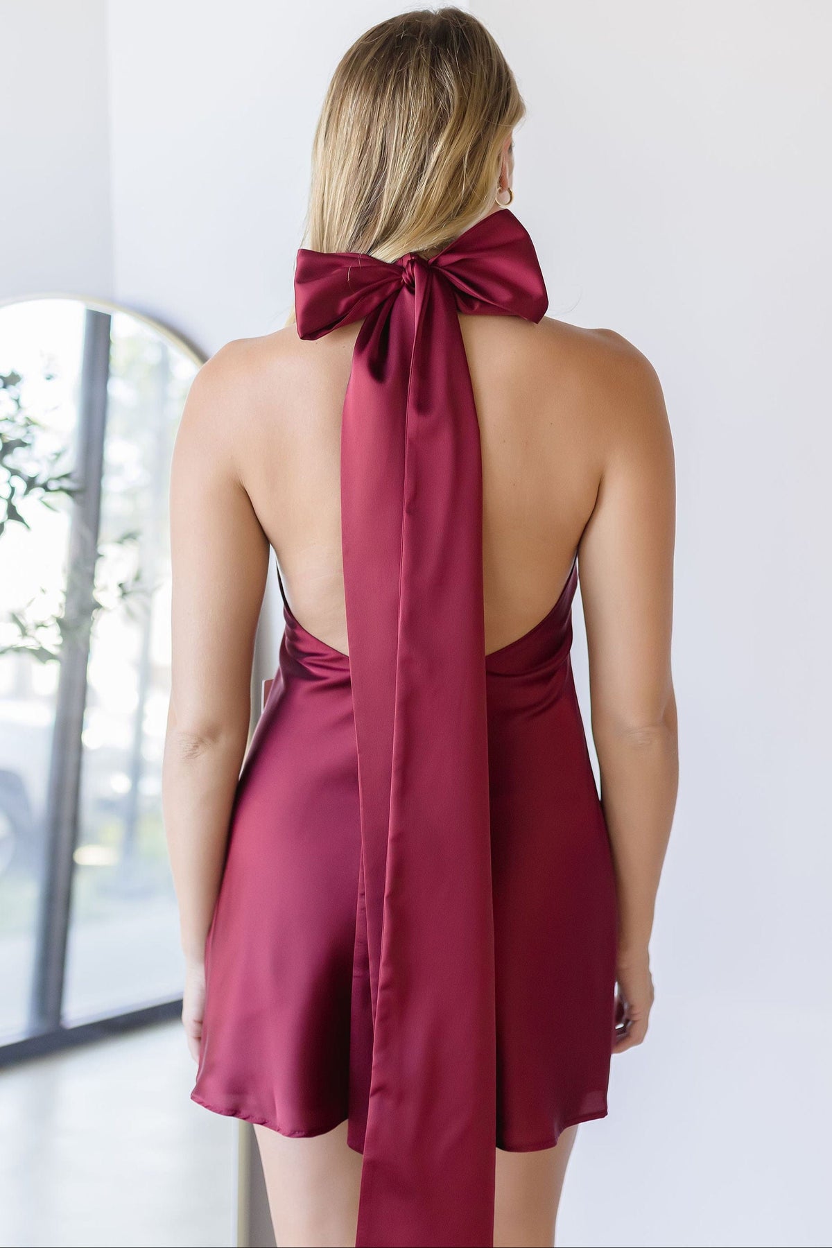 Small / Cranberry Luxe Satin