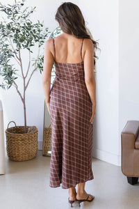 Carin Plaid Slip Dress
