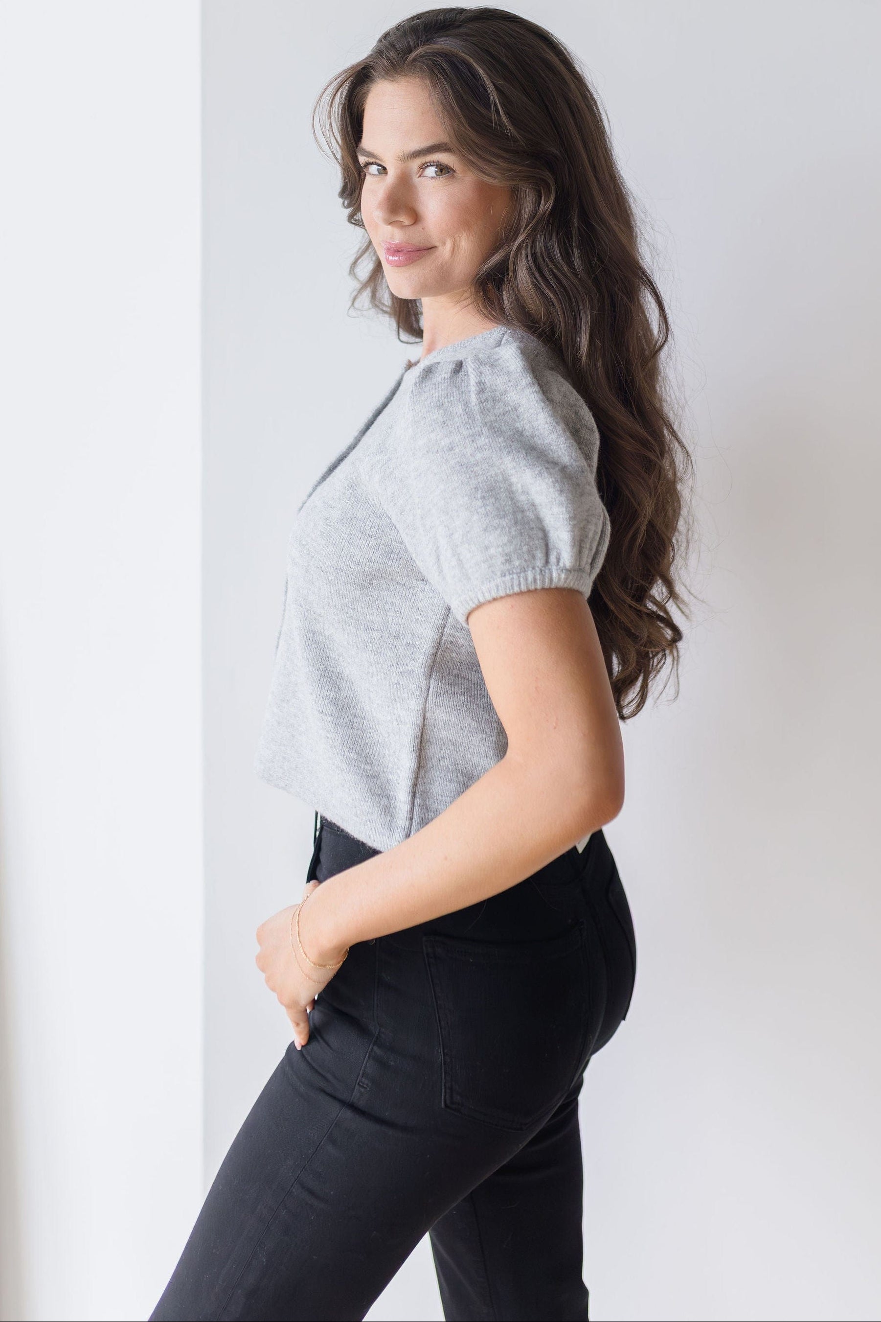 Harper Avery Laney Puff Sleeved Knit Top | Wild Dove Boutique