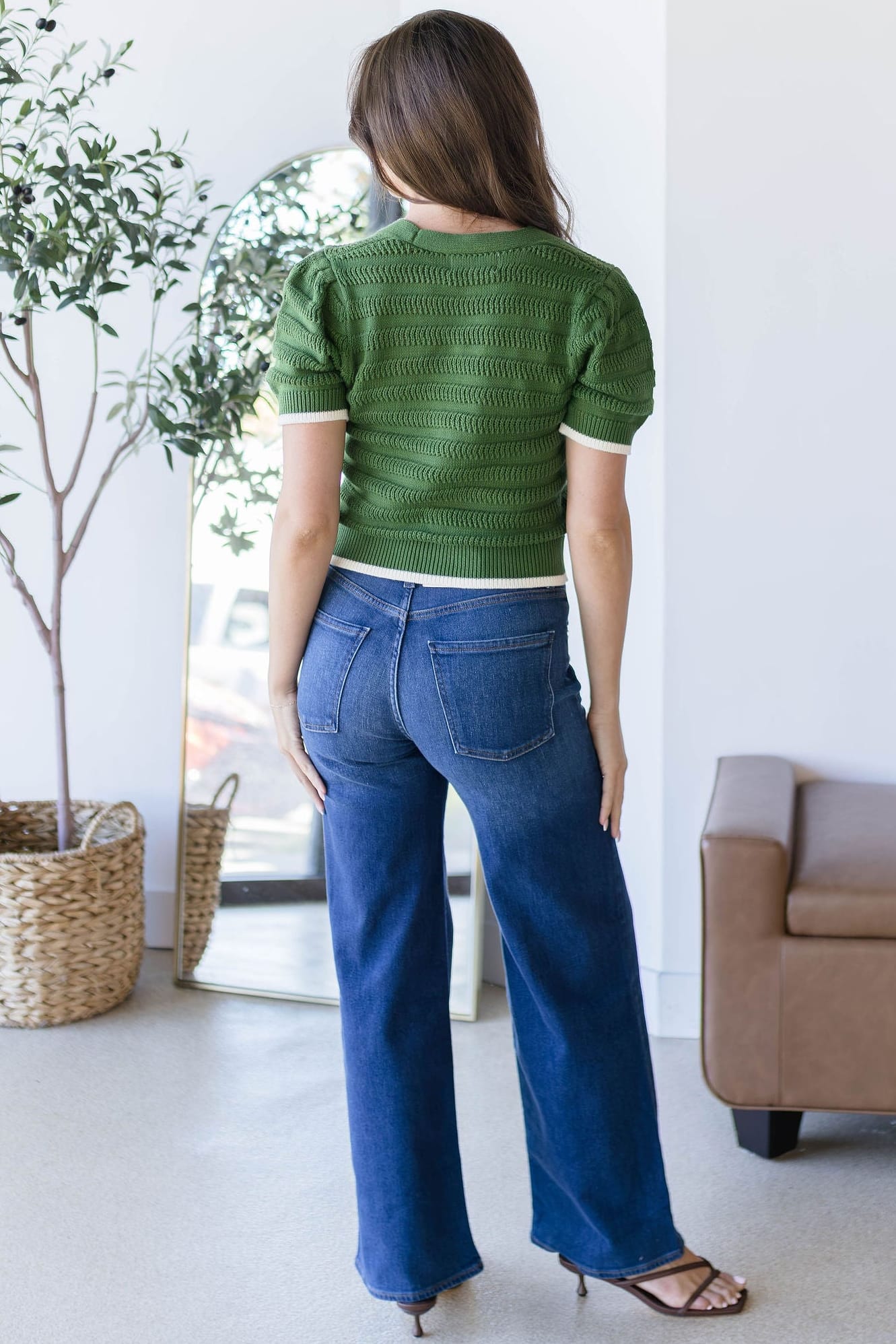 Annina High Rise Wide Leg Jean 30"