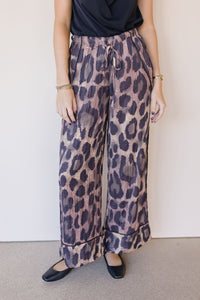 All Out Satin Leopard Pant