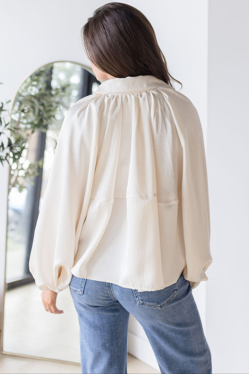 Tansy Silky Satin Bubble Bomber Jacket Tansy Silky Satin Bubble Bomber Jacket