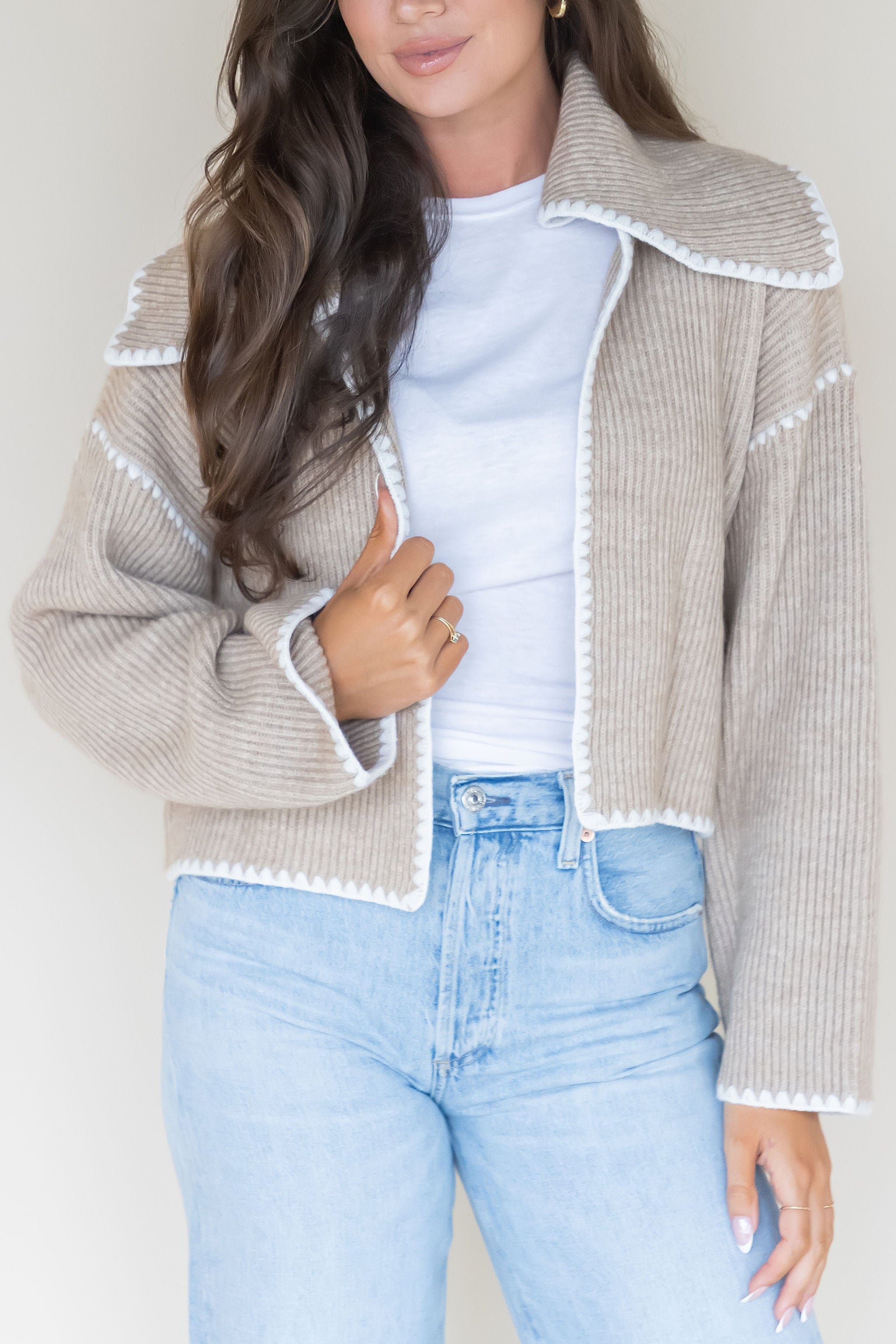 Helena Stitch Detailed Cardigan Helena Stitch Detailed Cardigan