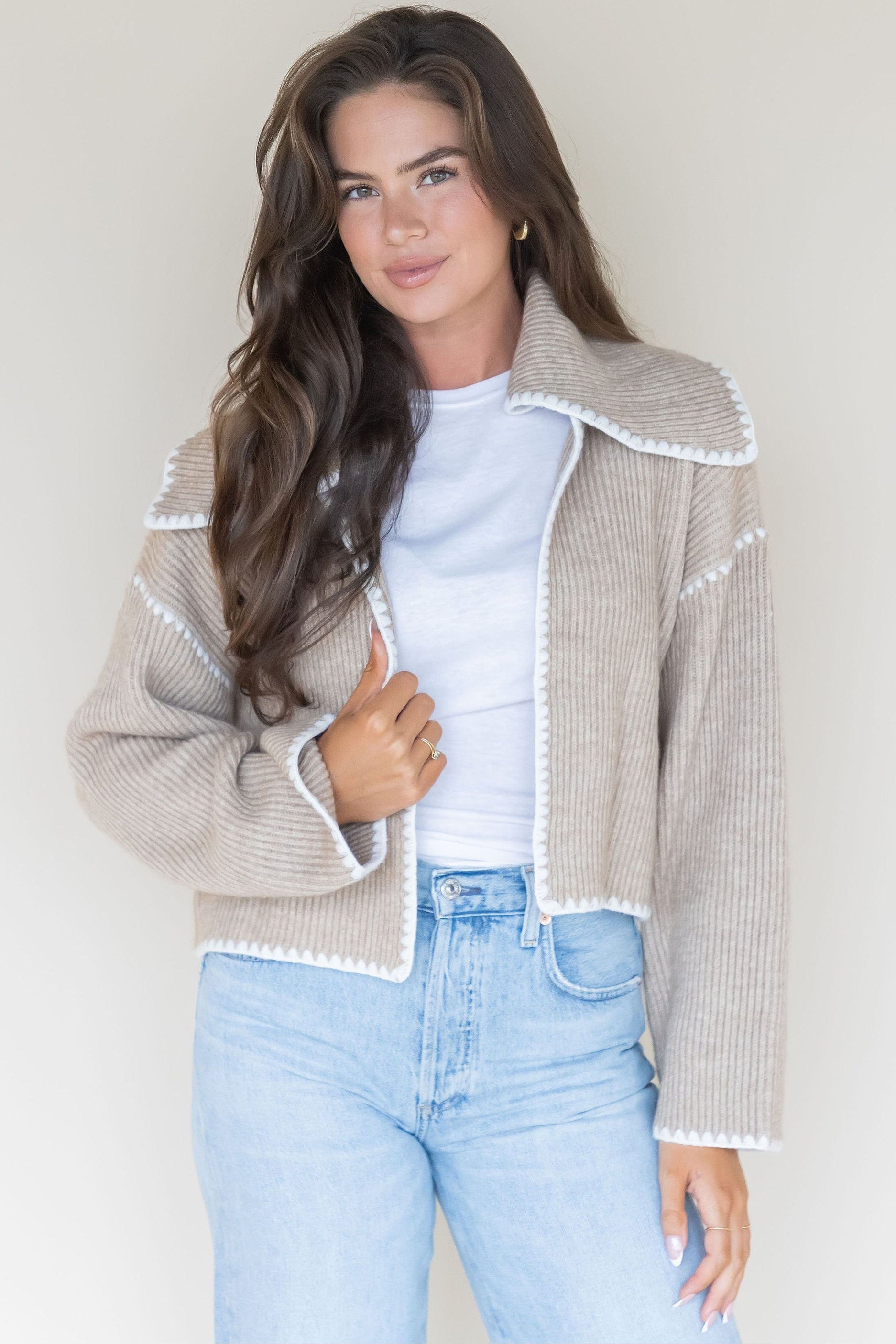 Helena Stitch Detailed Cardigan Helena Stitch Detailed Cardigan