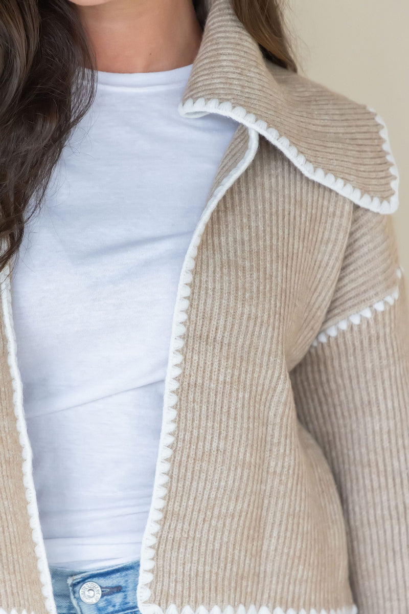 Helena Stitch Detailed Cardigan Helena Stitch Detailed Cardigan