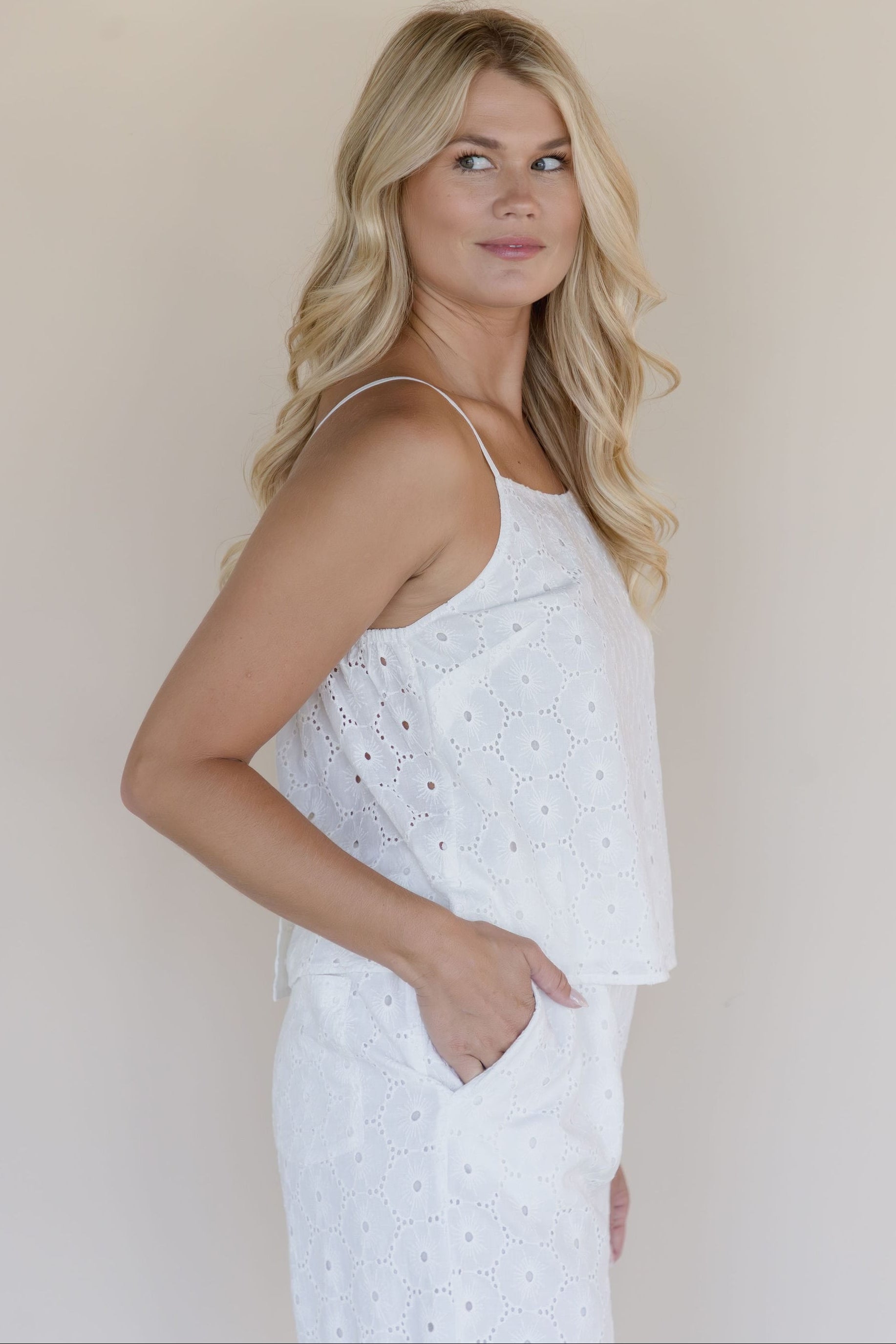 Elsie Eyelet Tank