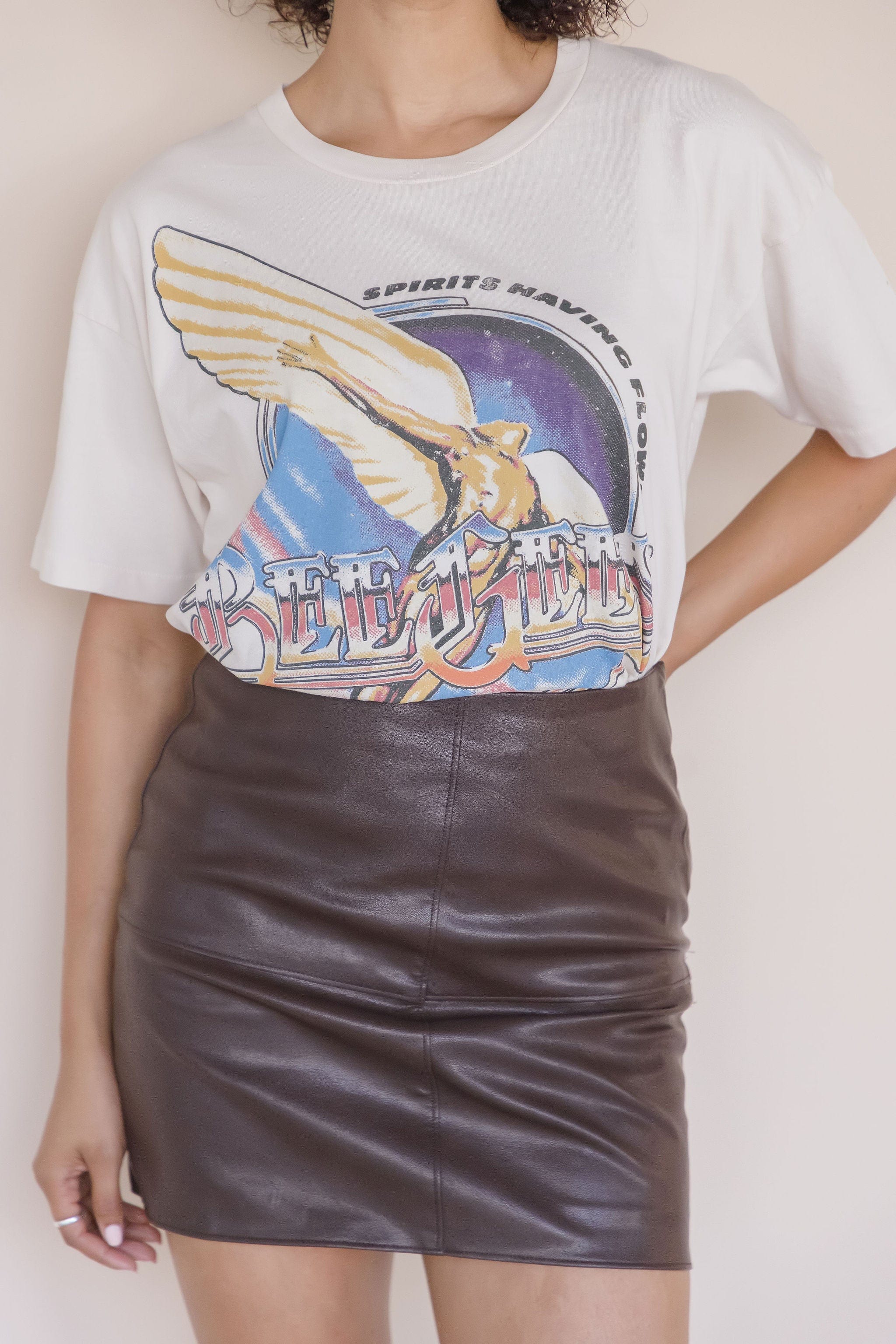 Vianna Vegan Leather Column Mini Skirt Vianna Vegan Leather Column Mini Skirt