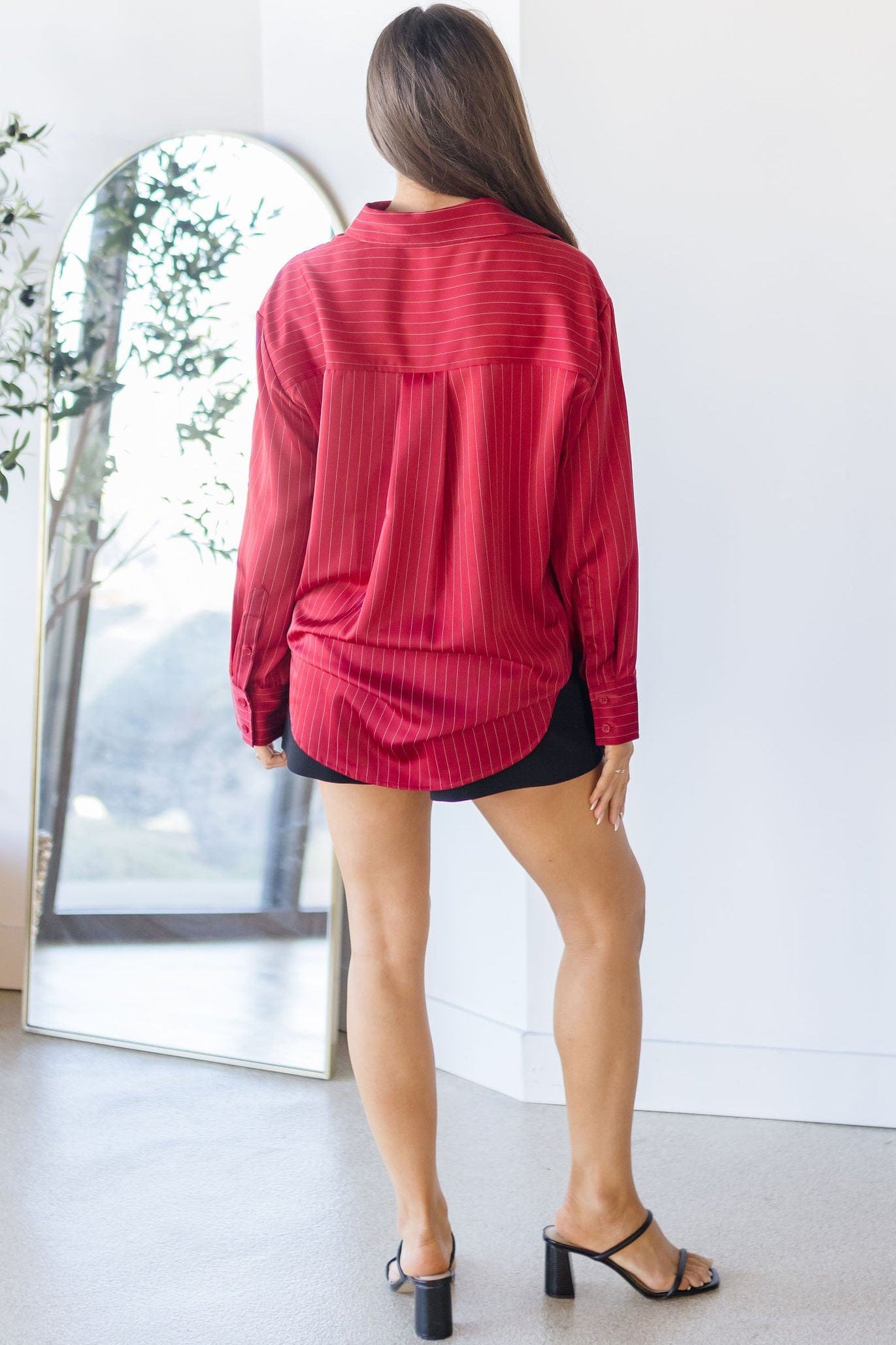 Sutton Pinstripe Button Down Top Sutton Pinstripe Button Down Top