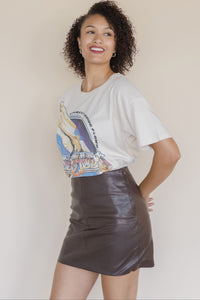 Vianna Vegan Leather Column Mini Skirt Vianna Vegan Leather Column Mini Skirt