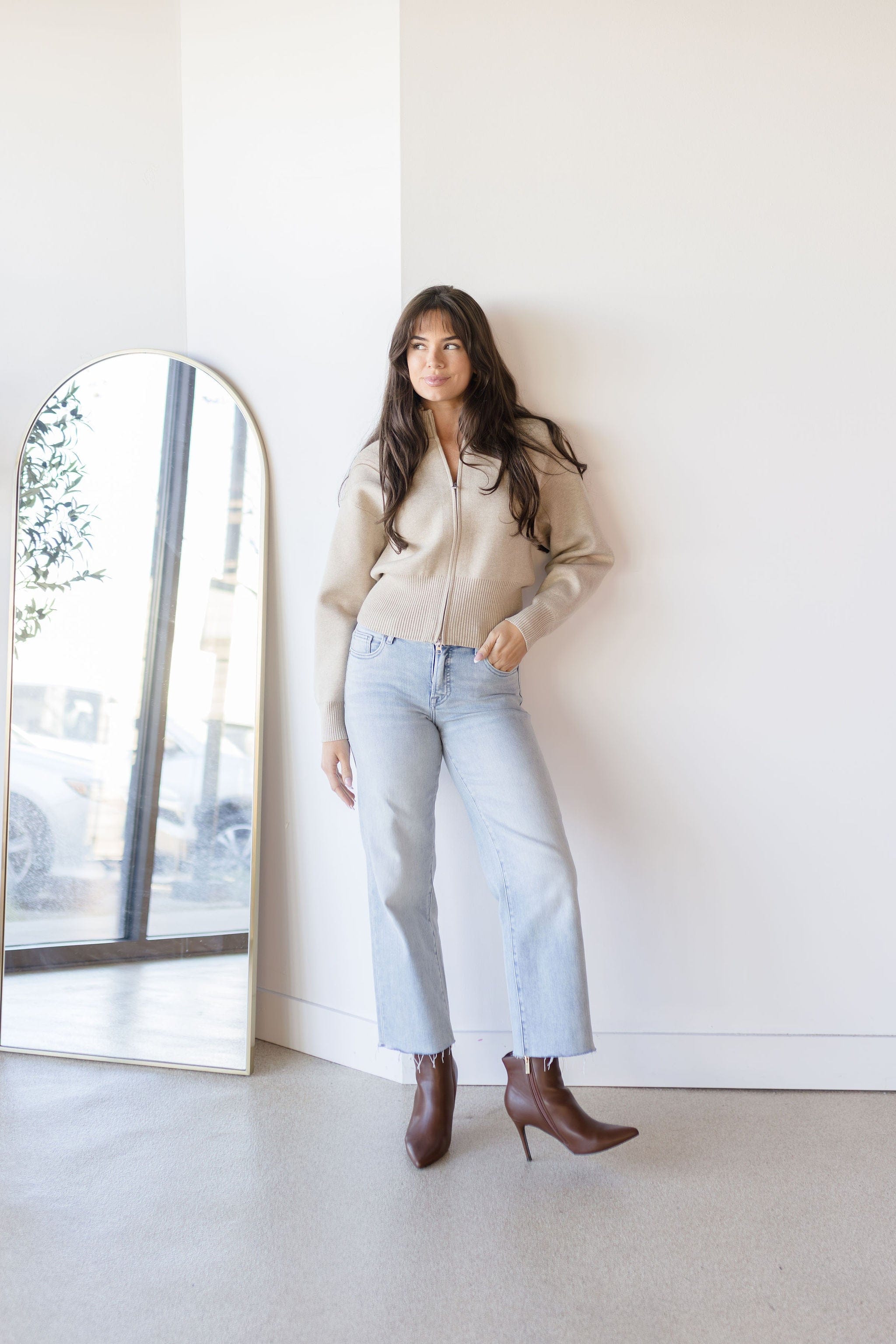 Rowan Zip Up Sweater