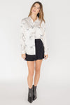 Eloise Satin Bow Button Down