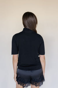 Mona Ribbed Mock Neck Top