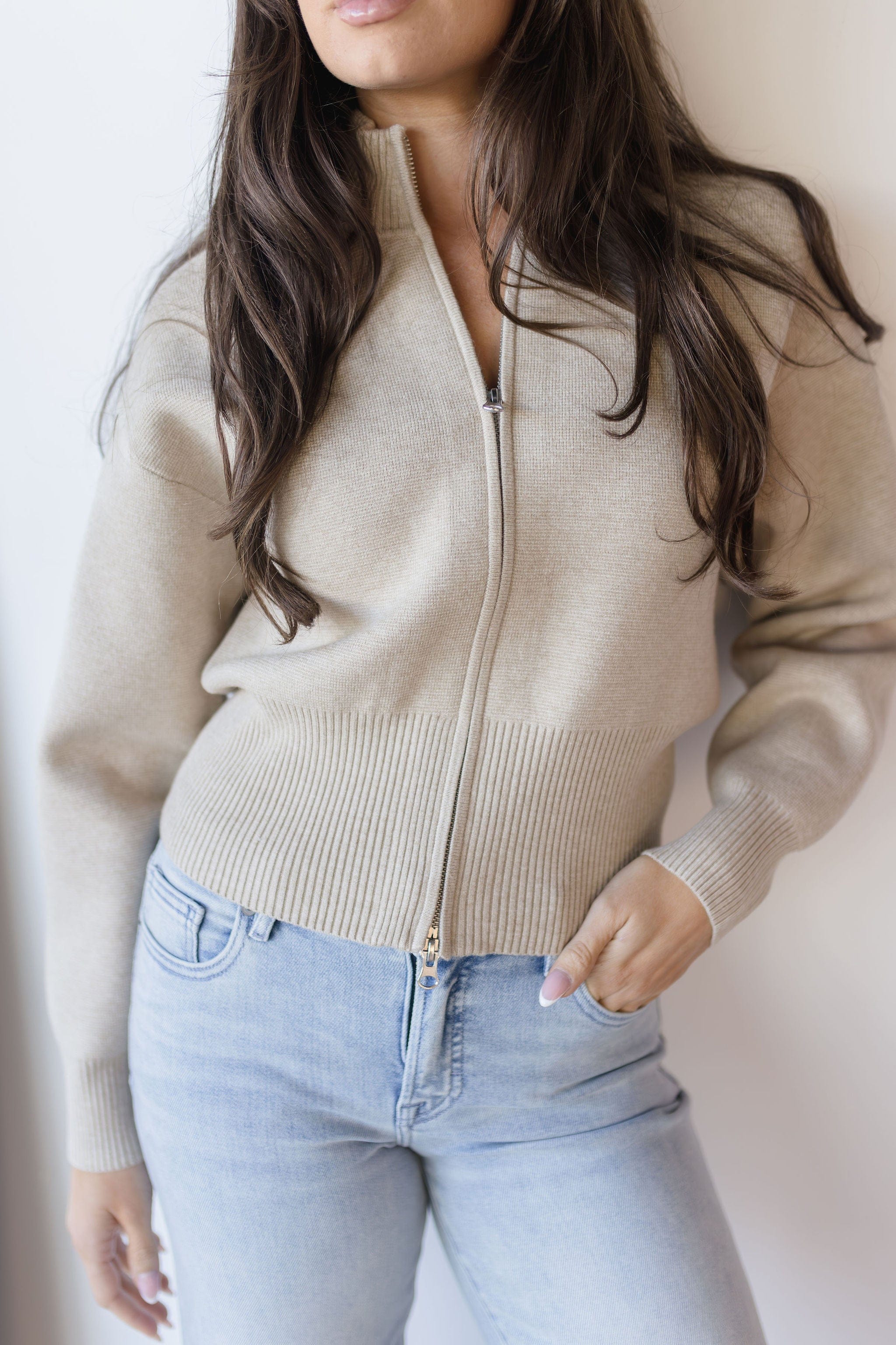 Rowan Zip Up Sweater